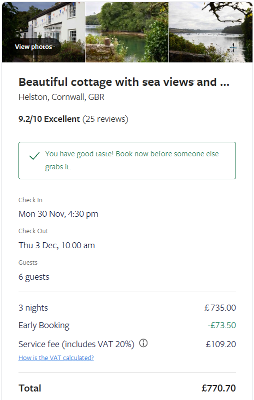 Beautiful Cottage with Sea Views and Private Beach Access, Cornwall Nov26