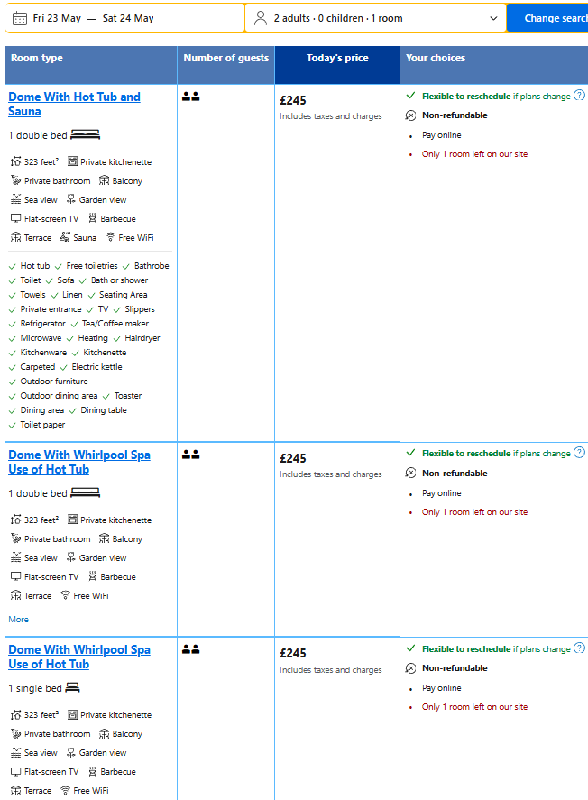 Glamping Boutique Domes, Northern Ireland