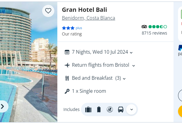 Gran Hotel Bali, Benidorm, Costa Blanca