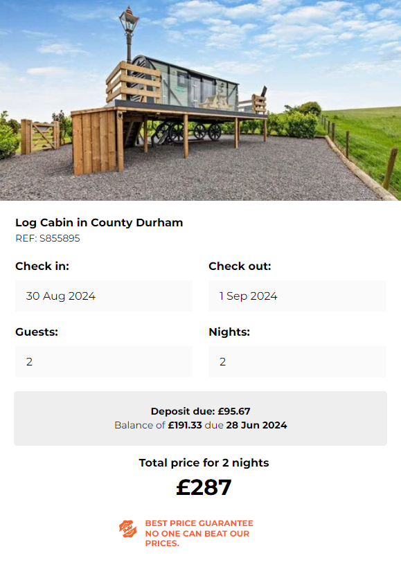 Log Cabin in County Durham