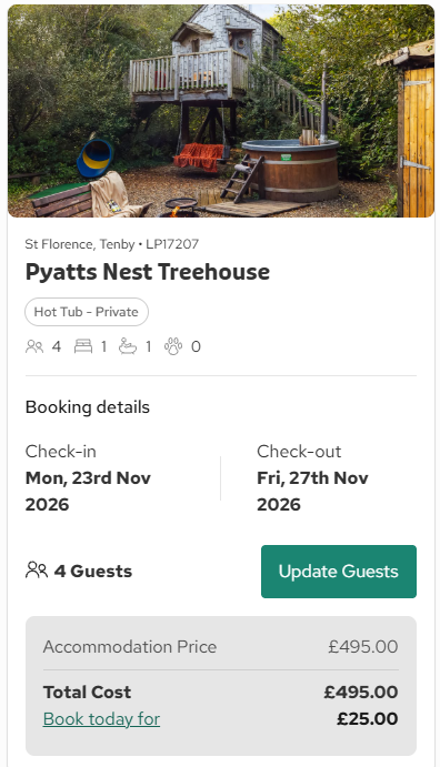 Pyatts Nest Treehouse, Wales